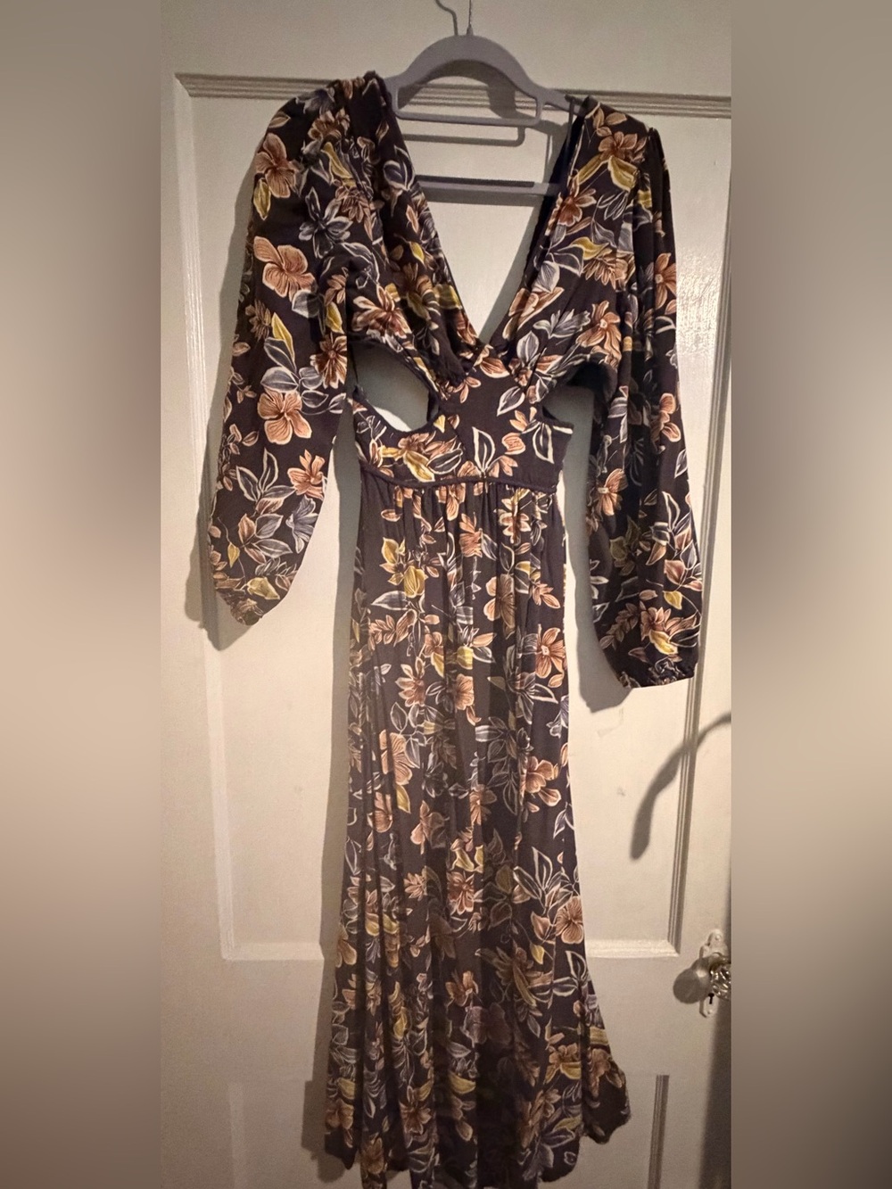 Floral Cutout Maxi Dress